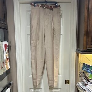 VINTAGE NWT Beige Dress Pants with Belt